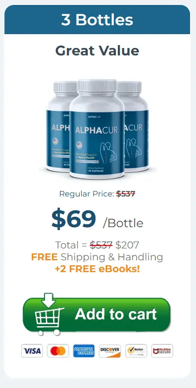 AlphaCur 90-Day Supply 3-Bottle Pack â€“ Order Now for sustained nerve relief, linking to official vendor site